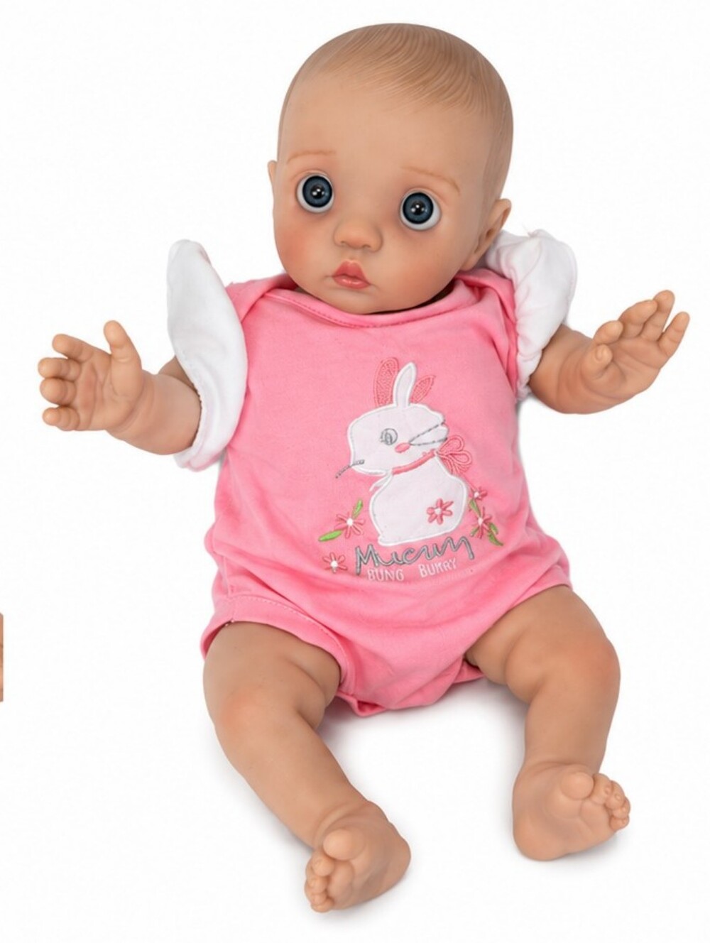 Reborn Baby Doll 15" Newborn Vinyl Limbs Cloth Body Lifelike Like New